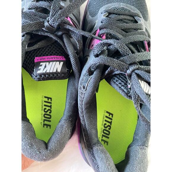 Nike Lunar Fit Sole US 8 Athletic Women's Running Sneakers Black Lace Up - Picture 8 of 12